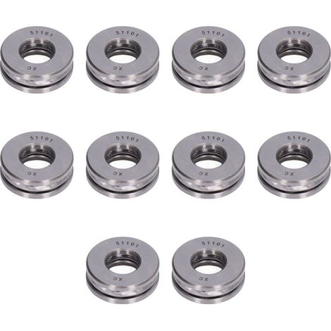10 Pièces Roulements de Butée D'avion Roulements de Butée D'avion Roulement de Butée Haute Précision Détachable Miniature Kit de Roulement Axial en Métal (51101) (1/5)