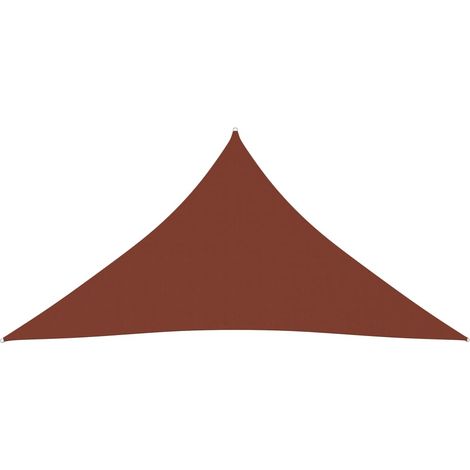 Ombrellone a vela triangolare in tessuto Oxford 5 x 7 x 7 m terracotta 020009942