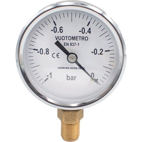 Vakuummeter radialer Anschluss dn80 3/8" 1/0bar