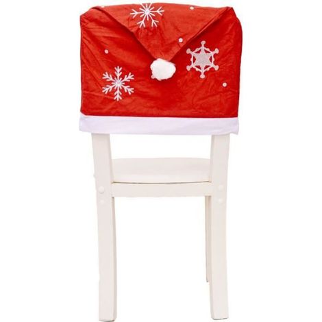 Housse de chaise - - 6 pcs - Rouge - Déhoussable - Lavable (1/5)