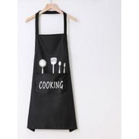 Tablier de Cuisine - Noir - Imperméable - Avec Poches - Unisexe (1/5)