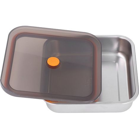 Boîte de conservation alimentaire en acier inoxydable 316 sous vide, type bento, pour réfrigérateur, 1200 ml (1/5)