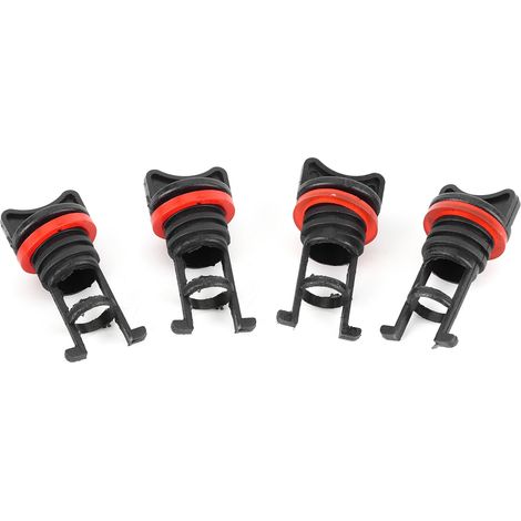 Lot de 4 bouchons de vidange pour bateau, filetage standard grossier, avec rondelle PE, pour navires et yachts.