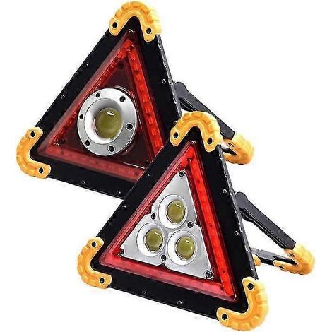Triangle de signalisation pour véhicules, feux de sécurité triangulaires, feux de détresse, trépied LED triangulaires à 4 lampes
