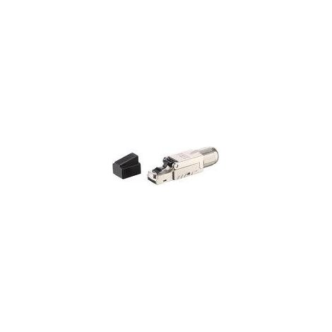 equip 121172 connettore RJ-45 nero acciaio inox
