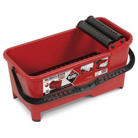 Rubi – Bac en plastique résistant pour nettoyage et joints – Volume 20L – Pour chantiers humides et travaux de construction