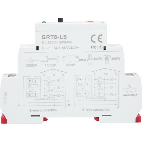 Relais temporisé Type de commutateur d'escalier, équipement de contrôle de Distribution d'énergie GRT8-LS AC230V (1/5)
