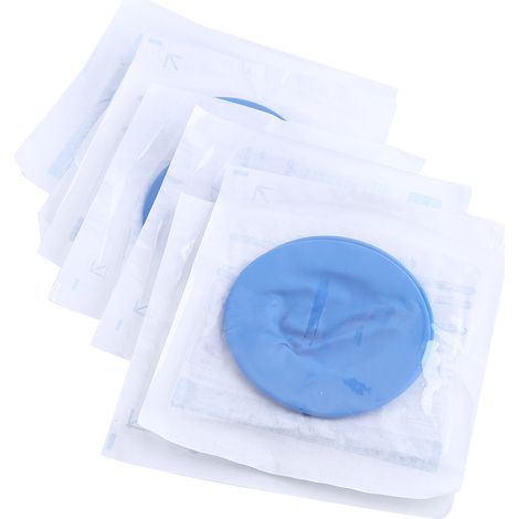 Packung mit 10 sterilen, blauen Einweg-Dentalschädeln, Mundöffnern aus Gummi für die Zahnpflege (1/4)