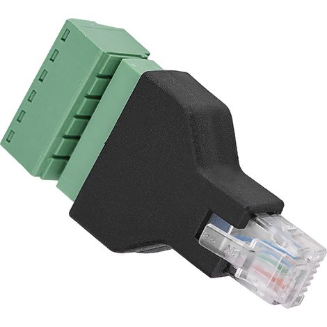 Adaptateur RJ12 Mâle 6P6C vers Bornier 6 Pins pour Câble Ethernet