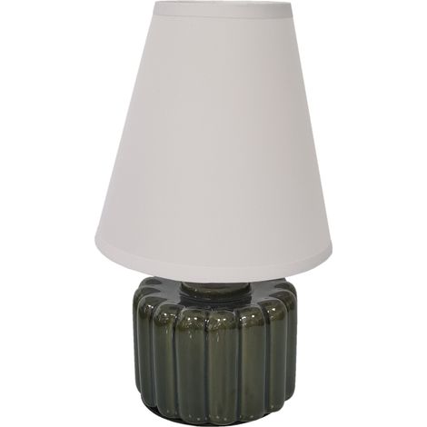 Lampe verte en céramique 26 cm (1/2)