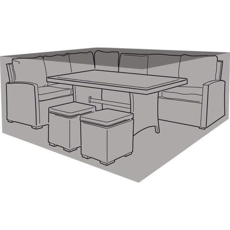 Large Square Casual Dining Set Cover - Super Tough Polyethylene - W3641 (1/3)