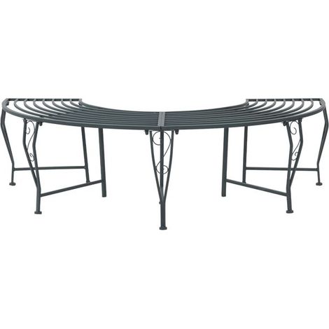 Banc en forme d'arbre, 4 places, 160 x 80 x 44 cm, acier. (1/5)