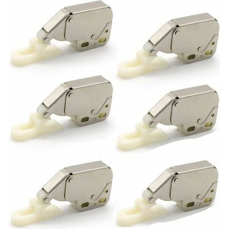 Loquet à ressort automatique - MICH - 6 pièces - Métal durable - Installation facile - Ouverture par pression (1/4)