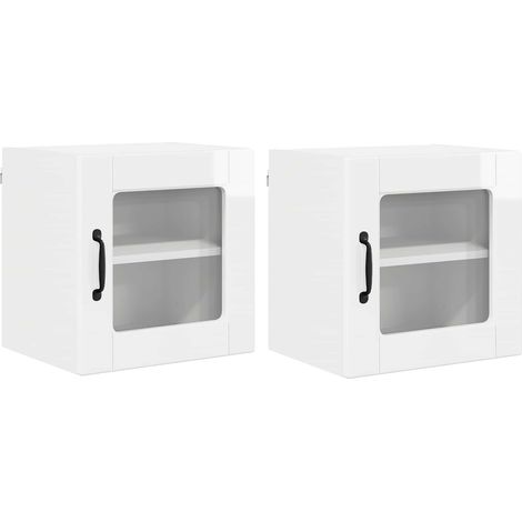 Maison Exclusive - Armario de vidrio para pared PORTO 2 pcs brill