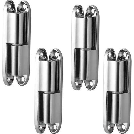 4 Pièces Charnières Porte, Charnière pour Placards, Paumelle Porte, Anticorrosion Sans Entretien, Ensembles de charnières de porte pour portes en bois, fenêtres, armoires, portes de jardin (1/5)