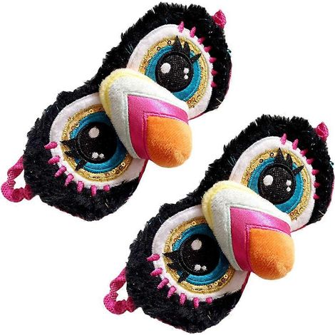 Masque de sommeil en peluche toucan à grande bouche, compatible avec le lot de 2 masques de nuit pour enfants (1/5)