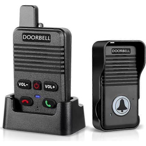 Interphone duplex sans fil avec batterie rechargeable pour maison, bureau ou usine. Sonnette audio duplex pour la maison et le domicile. (1/5)