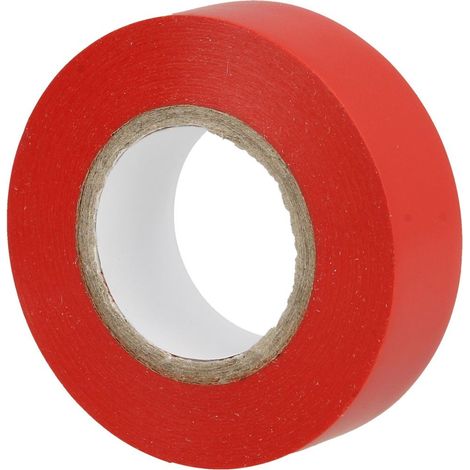Ruban isolant PVC rouge 0,15 x 15 mm rouleau de 10 m
