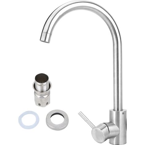 Robinets modernes en acier inoxydable érable pour eau chaude et froide, adaptés aux cuisines et salles de bains des maisons. (1/5)