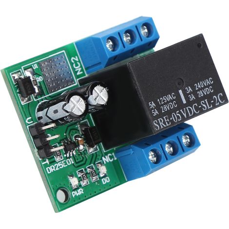 Module relais DPDT DR25E01, bipolaire, bidirectionnel, bistable, autobloquant (5 V CC) (1/5)