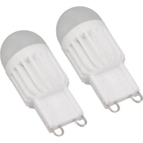 Lot de 2 ampoules LED G9 à intensité variable, 180 lm, 14 LED, culot G9 double broche, pour lampe de table, applique murale ou lustre, 220 V, 2 W (1/5)