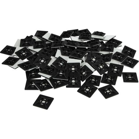 Support adhésif pour serre-câble 19 x 19 x 4,4 mm noir