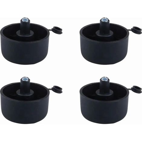 4x Pied de meuble réglable ajustable en plastique Meuble TV Canapé Buffet Armoire Table Lit Bureau Bricolage Cuisine, hauteur 17mm noir (1/3)