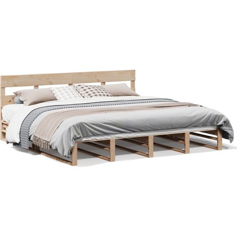 Maison Exclusive - Massivholzbett ohne Matratze 180x200 Kiefernho