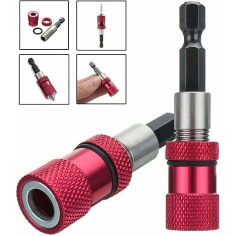 Porte-Embouts Magnétique - 1/4 Pouce - Pour Cloison Sèche - Réglable en Profondeur - 2 Pièces (1/4)