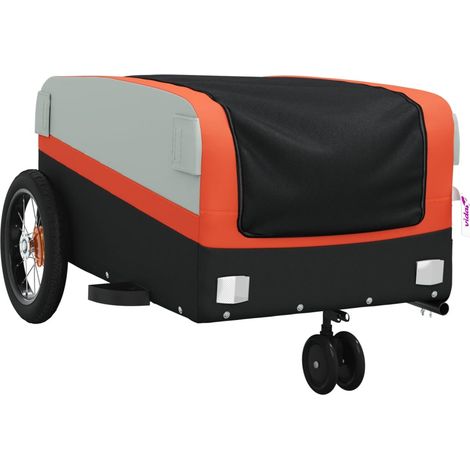 Remorque chariot transport de vélo 30 kg fer Orange (1/5)