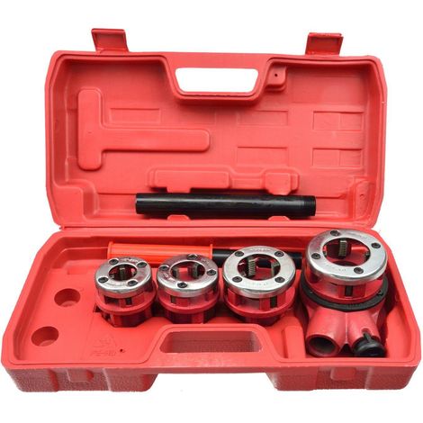 Geko Professionelles Hydraulisches Gewinde-Set Schwarz