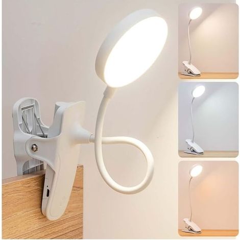 Lamp of desk LED USB to pliers 3 temperatures of color 5 levels of brightness Adjustment flexible 360° Energy saving 90% (1/5)