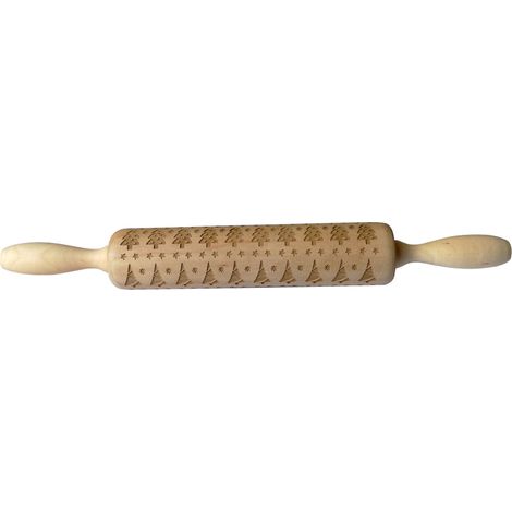 Rouleau à pâtisserie de cuisine pour étaler la pâte à biscuits et à pain avec un motif d'arbre (1/4)