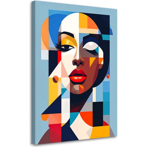Wandbild Porträt einer Frau im Bauhaus-Stil 40x60 cm