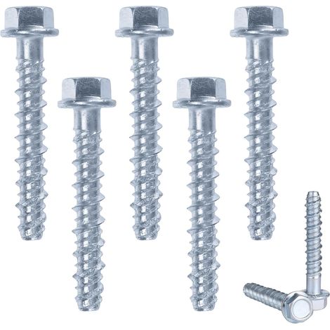 Lot de 20 vis pour béton 8 mm à tête hexagonale, chevilles universelles à tige longue, chevilles pour cadre de fenêtre, chevilles à expansion, ensemble de vis pour montage mural