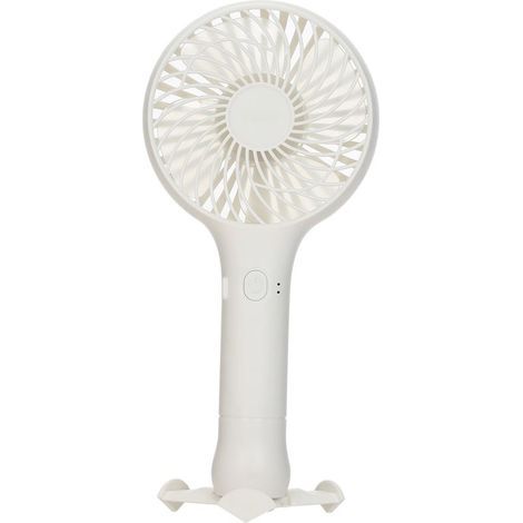 Ventilateur portable avec base, 3 vitesses réglables, mini ventilateur USB, refroidissement silencieux pour bureau, maison, voyage, cuisine ou espace de travail (1/5)