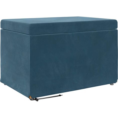 Stool Blue 61 x 41 x 40 cm Velvet and Engineered Wood vidaXL (1/5)
