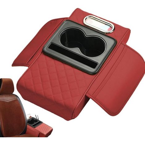 Copertura impermeabile per la console centrale con portabicchieri e supporto per cellulare, colore bordeaux. (1/5)