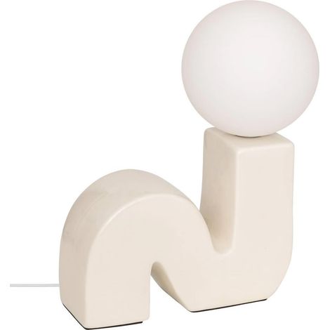 Lampe à Poser en Céramique "Sibil" 33cm Beige
