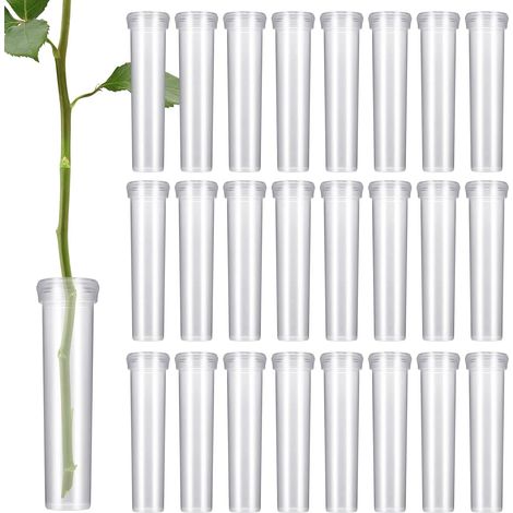 Lot de 90 tubes à fleurs avec couvercle,tubes à orchidées en plastique,tubes de conservation des fleurs,tube à suspendre pour arrangements floraux,avec couvercle,tubes décoratifs pour fleurs (1/5)