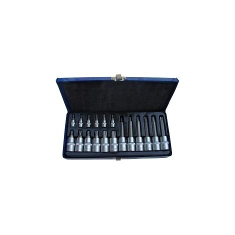 Kit Inserti impronta torx 18 pezzi 1/2 - 1/4 cromo vanadio