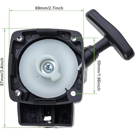 Lanceur Manuel Universel pour débroussailleuse Taille-haie Tondeuse à Gazon Accessoires F34 TU26 1E34F 22 CC, 26 CC, 36 CC pour Mitsubishi CG260 BC260 pour Husqvarna 226RJ (1/5)