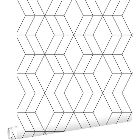 papier peint art déco blanc et noir - ESTAhome (1/5)