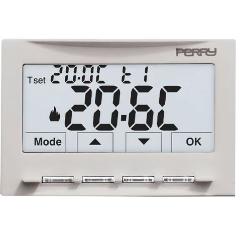 PERRY Termostato digitale ad incasso 230V serie “MOON” - SOFT TOUCH - 1TITE541
