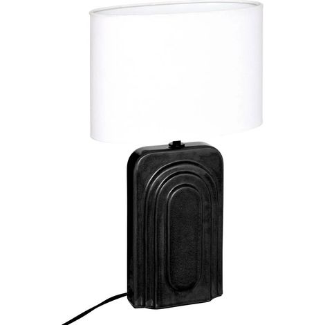 Lampe à Poser en Céramique "Monia" 42cm Noir (1/3)