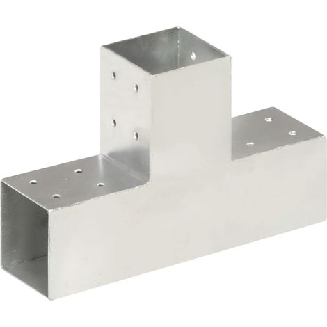 Connecteurs de poteau 4 pcs Forme en T Métal galvanisé 81x81 mm CFW989431 (1/5)