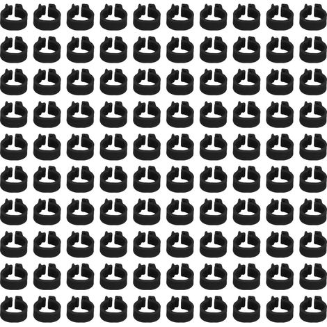 100 pièces par paquet, anneaux d'identification vierges à clipser de 8 mm pour pigeons, anneaux de patte pour pigeons, fournitures pour pigeons, noirs. (1/5)