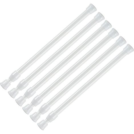 Tringle Rideau Sans Percage, Lot de 6 Tringles Extensibles 18-28cm, Tringles à Rideaux Pour armoire, bibliothèque, Armoires, Bricolage, Cuisine (1/5)