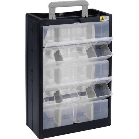Allit 466260 Cassettiera porta minuteria VarioPlus DrawBox C 40 (L x A x P) 300 x 465 x 155 mm Nero, Grigio 1 pz. (1/5)