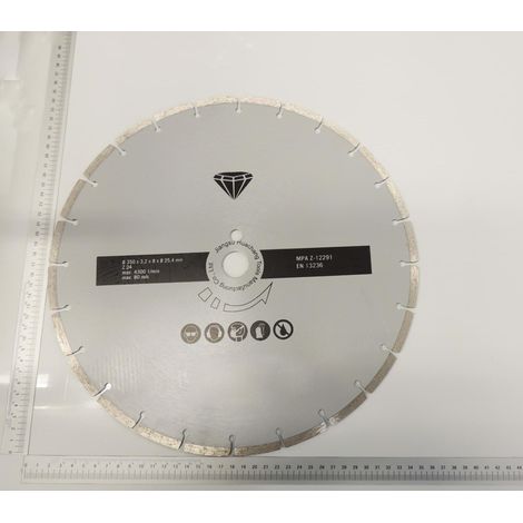 Disco diamantato segmentato 350 x 25,4 mm per Scheppach hsm3500 (1/2)